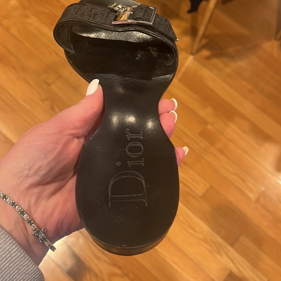 Dior Black Sandals with Silver Buckle - Picture 15 of 15